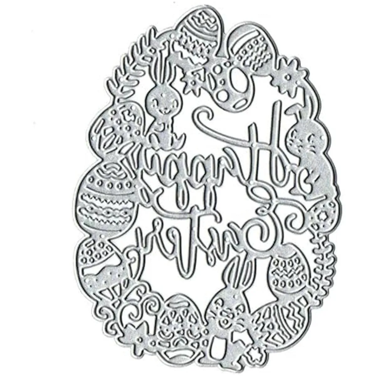 Happy Easter Rabbit Troqueles de metal para hacer_2