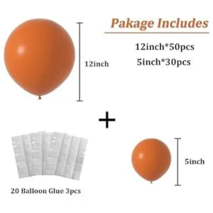 Janinus Kit de arco de guirnalda de globos naranja_5