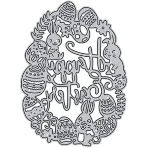 Happy Easter Rabbit Troqueles de metal para hacer_5