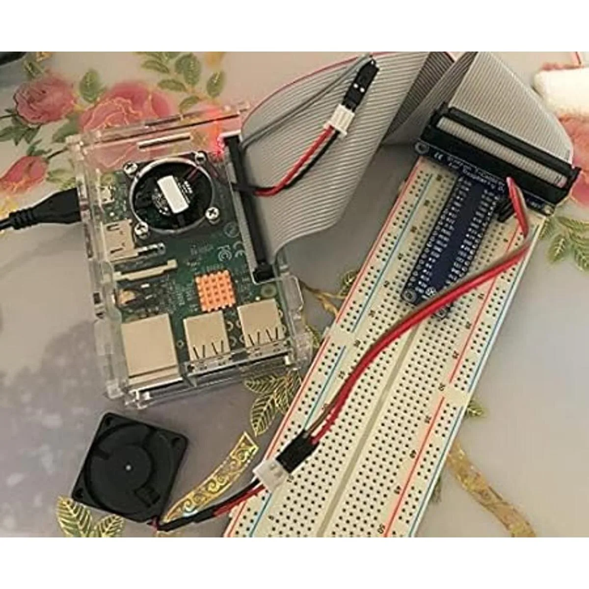 Fielect 2 conectores IDC de 34 pines de alambre gris_4