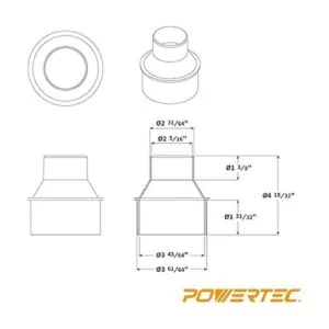 POWERTEC 70136 cono reductor de 4 a 212._5