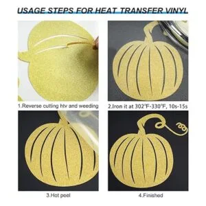 GYT Vinilo HTV con purpurina Rollos de vinilo de_5