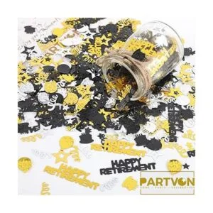 Decoraciones de fiesta de jubilación confeti de feliz_3