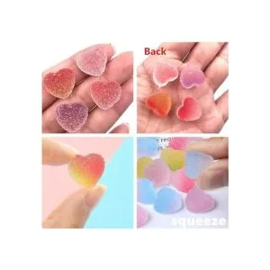 50 dijes de plástico coloridos con forma de estrella de_3