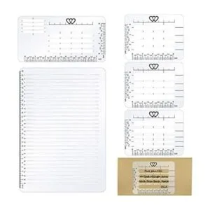 Paquete de 5 plantillas de línea recta para diario y guía_1