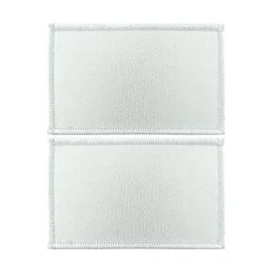 JBCD Paquete de 2 parches de bandera blanca sólida parche_1