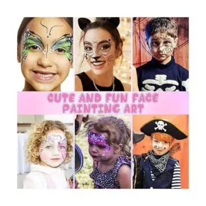 Marspark Juego de 24 plantillas de pintura facial de_5