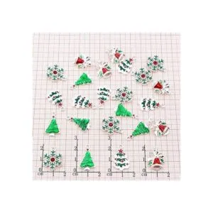 20 piezas de temática navideña surtido decorativo esmalte_2