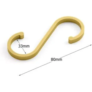 JCBIZ 6pcs Espacio Aluminio S Gancho Plano en Forma S Baño_2
