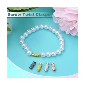 Hmjpng 100 cierres giratorios de latón de 4 colores_7