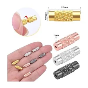 Hmjpng 100 cierres giratorios de latón de 4 colores_3