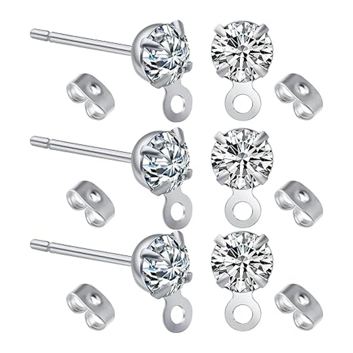 30 pendientes de acero inoxidable con diamantes de_1