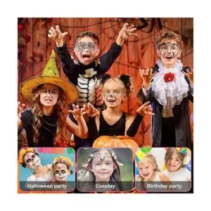 Marspark Juego de 24 plantillas de pintura facial de_7