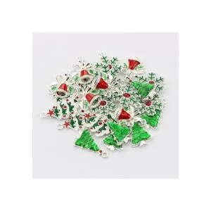 20 piezas de temática navideña surtido decorativo esmalte_5