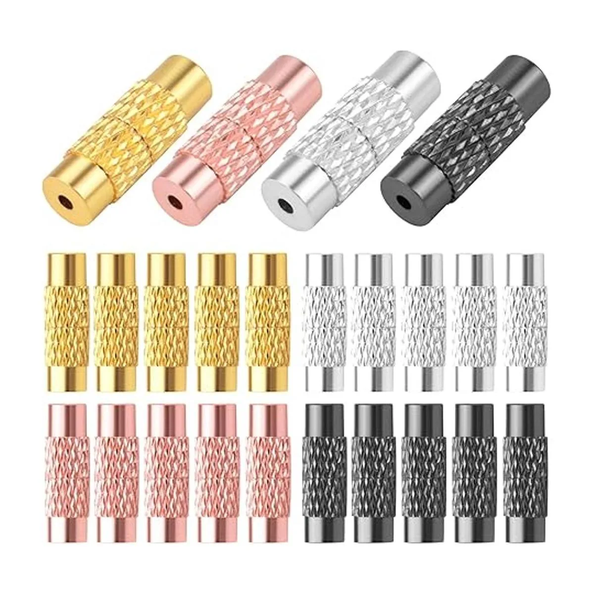 Hmjpng 100 cierres giratorios de latón de 4 colores_1