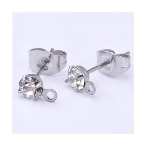 30 pendientes de acero inoxidable con diamantes de_4