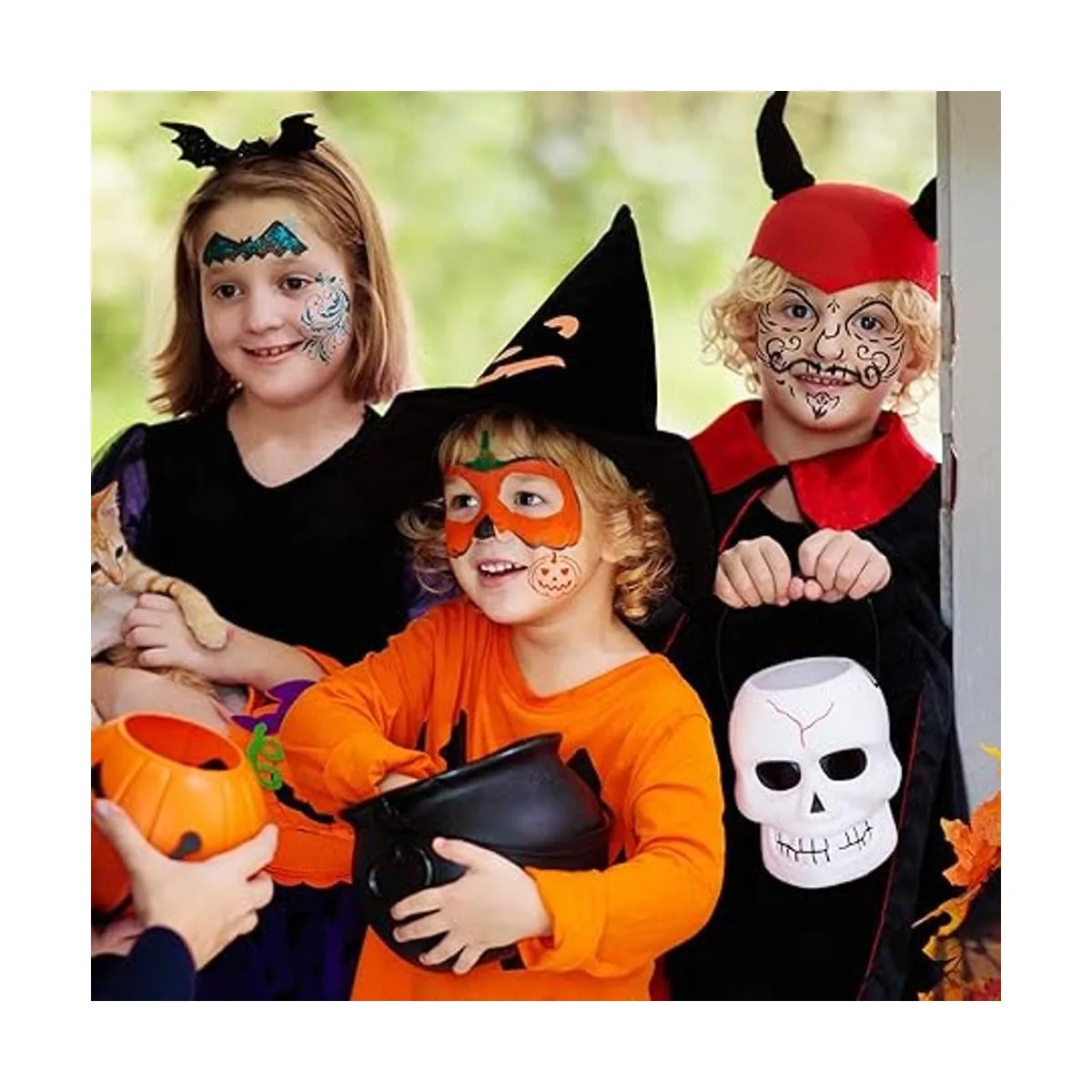 Marspark Juego de 24 plantillas de pintura facial de_6