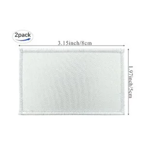 JBCD Paquete de 2 parches de bandera blanca sólida parche_3