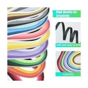 Juego de 900 tiras de papel de 9 colores para decorar_3