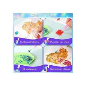 Zonon Kit de pintura de gemas de diamantes para niños 26_3