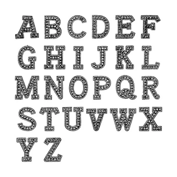 Prasacco 26 parches de letras parches de letras AZ con_7