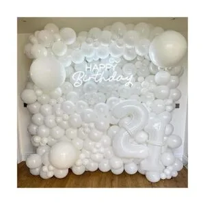 Globos blancos de látex para fiesta paquete de 20 globos_6