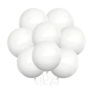 Globos blancos de látex para fiesta paquete de 20 globos_1