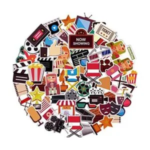 Paquete de 200 calcomanías de vinilo de noche de película_1