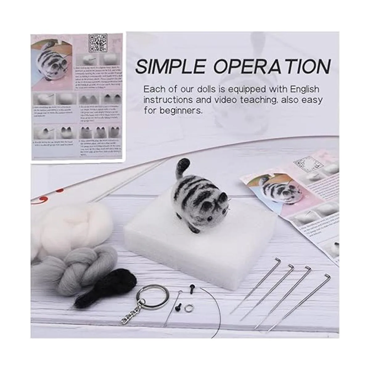 Kit de inicio de fieltro de aguja juego de fieltro de_3