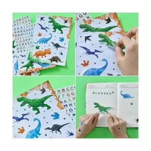 Juego de cuadernos de dinosaurios de acuarela regalo de_6