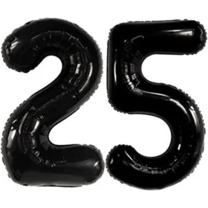 Papel de aluminio gigante de 25 globos color negro 40_1