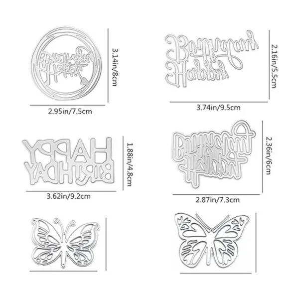 Accfore Juego de 6 troqueles para hacer tarjetas_2