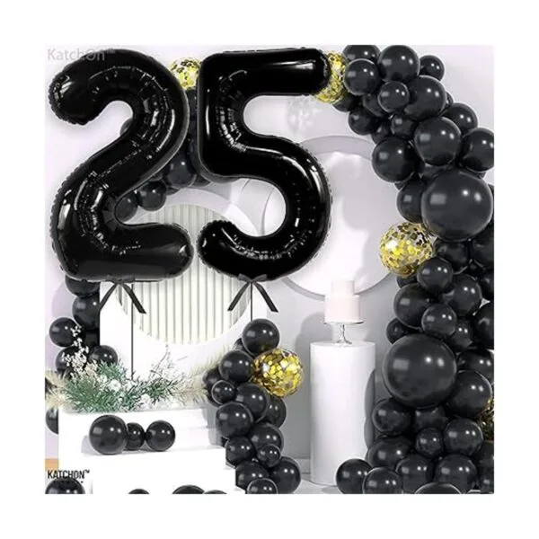 Papel de aluminio gigante de 25 globos color negro 40_6