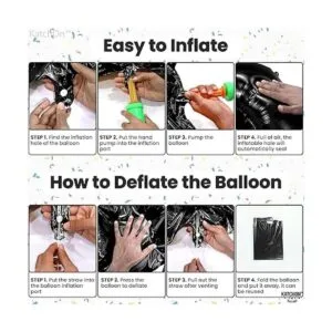 Papel de aluminio gigante de 25 globos color negro 40_5