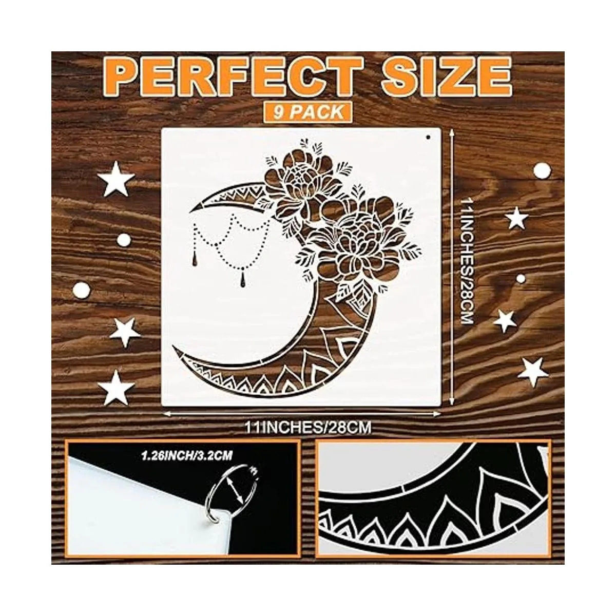 9 plantillas de mandala de sol y luna luna sol flor_2