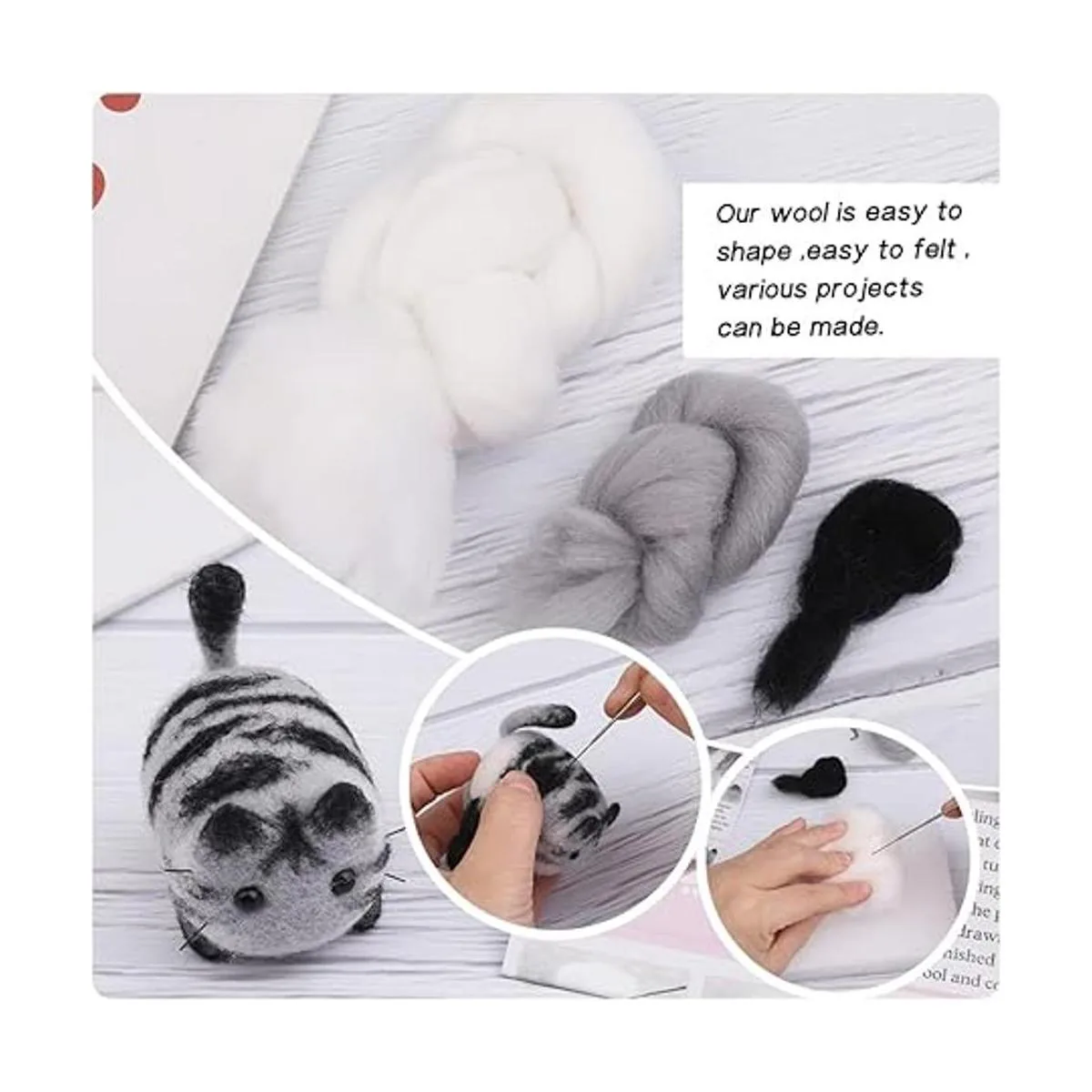 Kit de inicio de fieltro de aguja juego de fieltro de_5