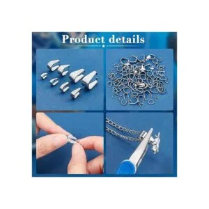 PH PandaHall 160 pcs 8 Sizes 304 Stainless Steel Snap On_6