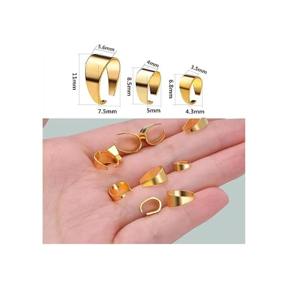 300 broches de metal con cierre de clip de cierre de_7