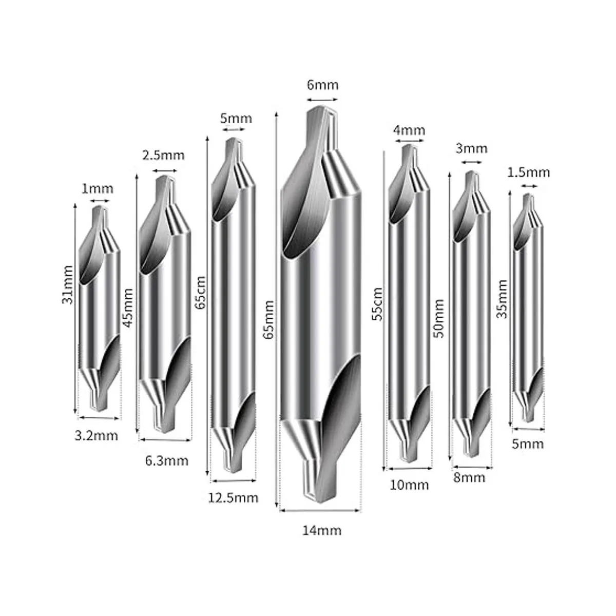 Juego de brocas centrales kit de brocas centrales de_6