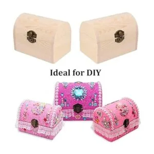 Hsiwto Caja de madera lisa sin acabar caja de joyería de_5