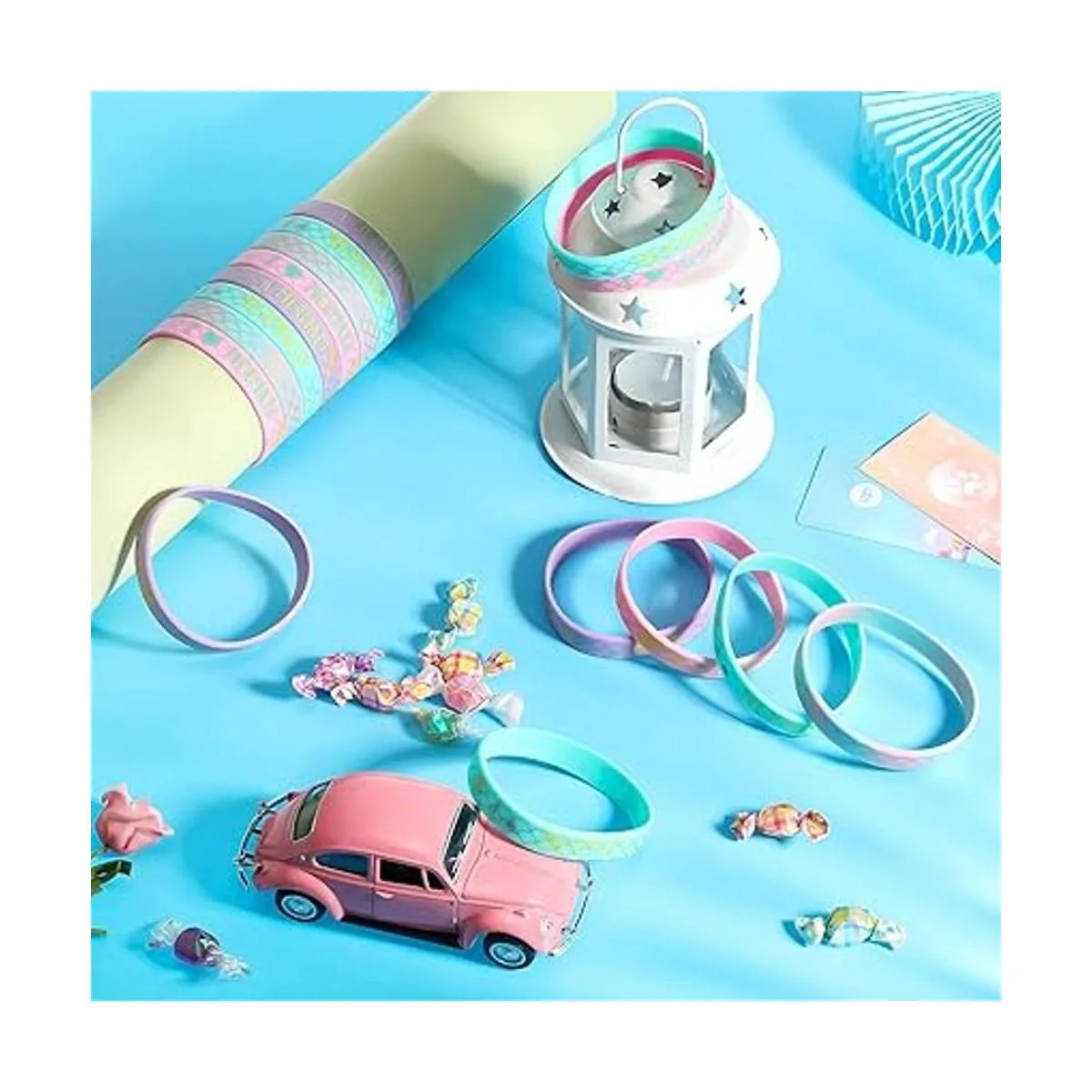 Paquete de 24 pulseras de silicona de sirena pulseras de_4