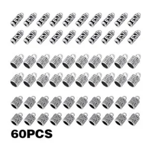 60 tapas de cordón de plata envejecida con diseño de_2