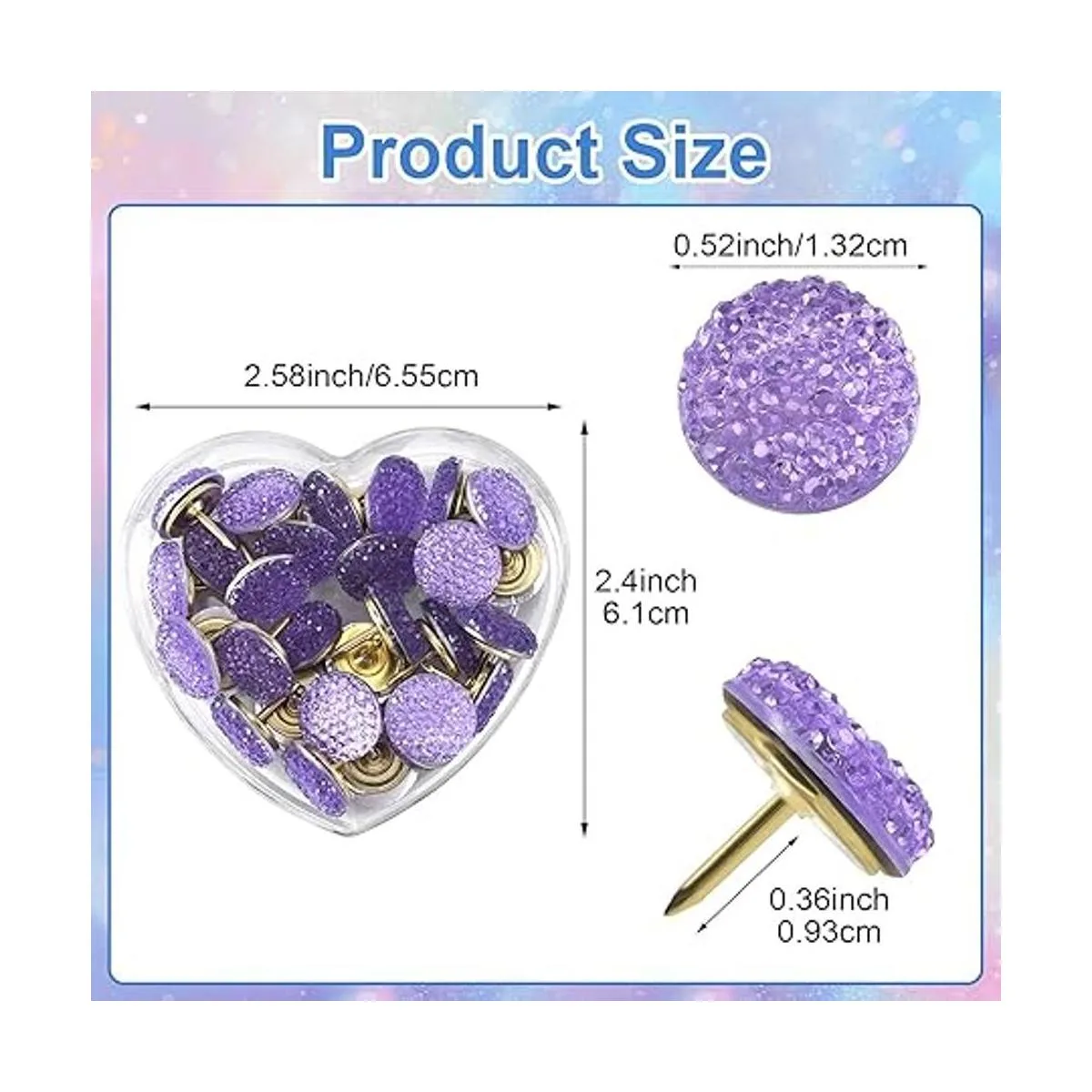 PAGOW 20 tachuelas para el pulgar decoración de diamantes_2