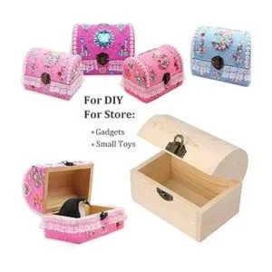 Hsiwto Caja de madera lisa sin acabar caja de joyería de_4