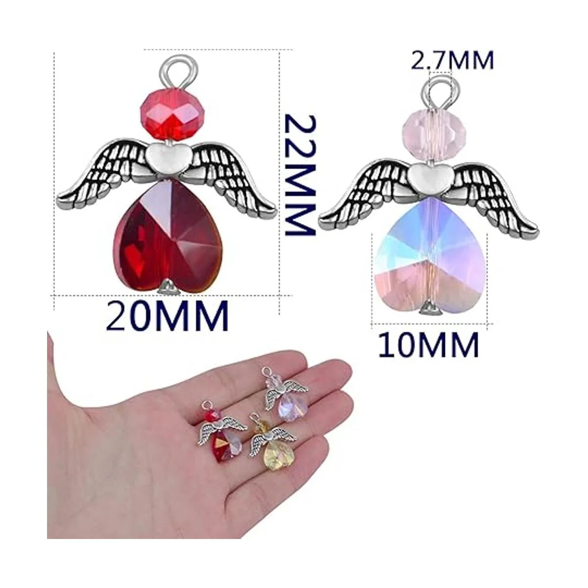 BronaGrand 20 dijes de ala de ángel colgantes de aleación_3