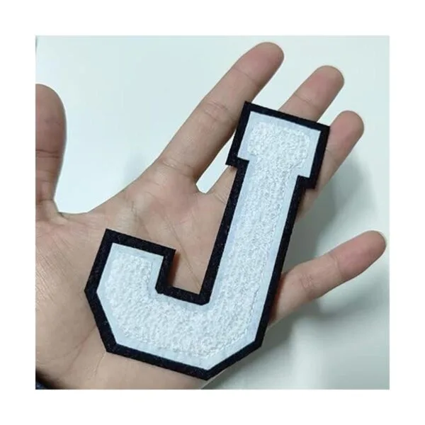 2 piezas de letras de felpilla negrablanca parches de_3