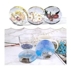 Moldes de resina para posavasos redondos de 6 cavidades_5