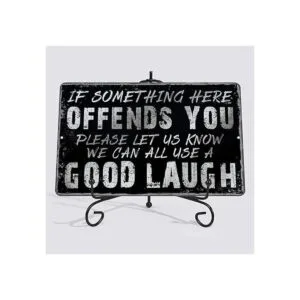 Yniaun Decor Letreros de metal con diseño de sarcasmo_2