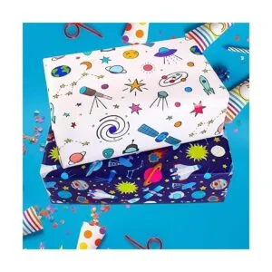 Papel de regalo para el espacio exterior de cumpleaños_5