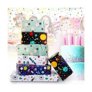 Papel de regalo para el espacio exterior de cumpleaños_4